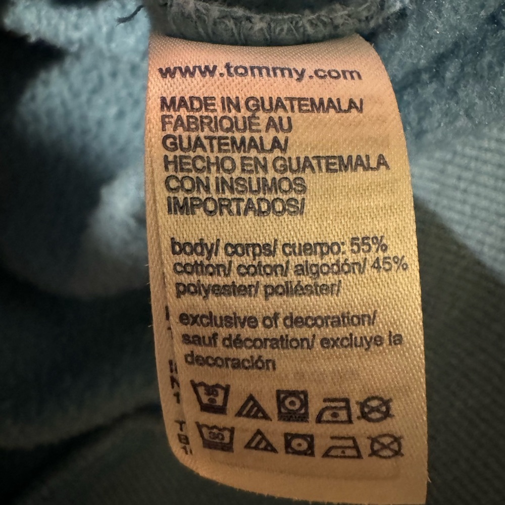 EUC Tommy Hilfiger Hoody Light Blue Size Medium - Picture 5 of 6